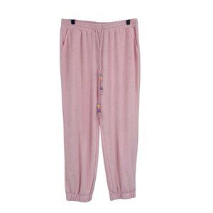 Stoney Clover Lane x Target Women's M Ankle Terry Joggers Light Pink Beaded
